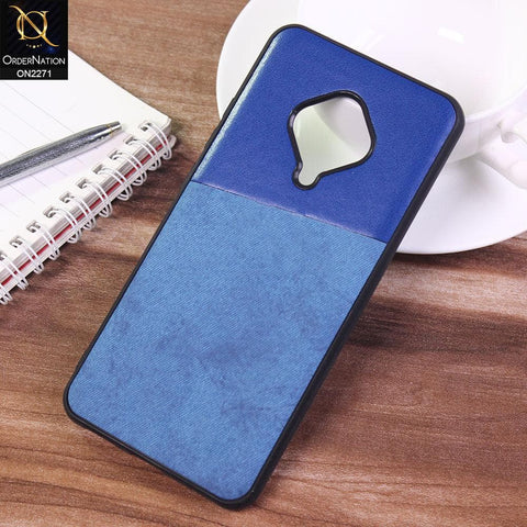 Vivo S1 Pro Cover - Blue - Dual Town Leather Stylish Soft Case