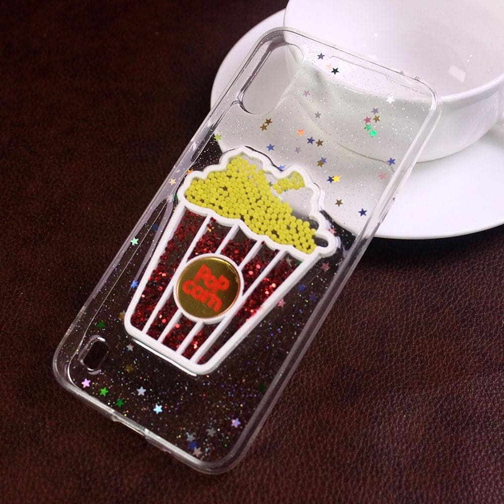 Samsung Galaxy A01 Cover - Design 5 - New 3D Transparent Glitter Case