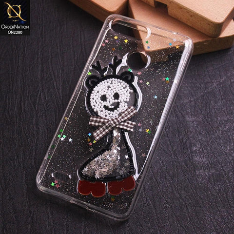 Tecno Pop 2 F Cover - Design 1 - New 3D Transparent Glitter Case