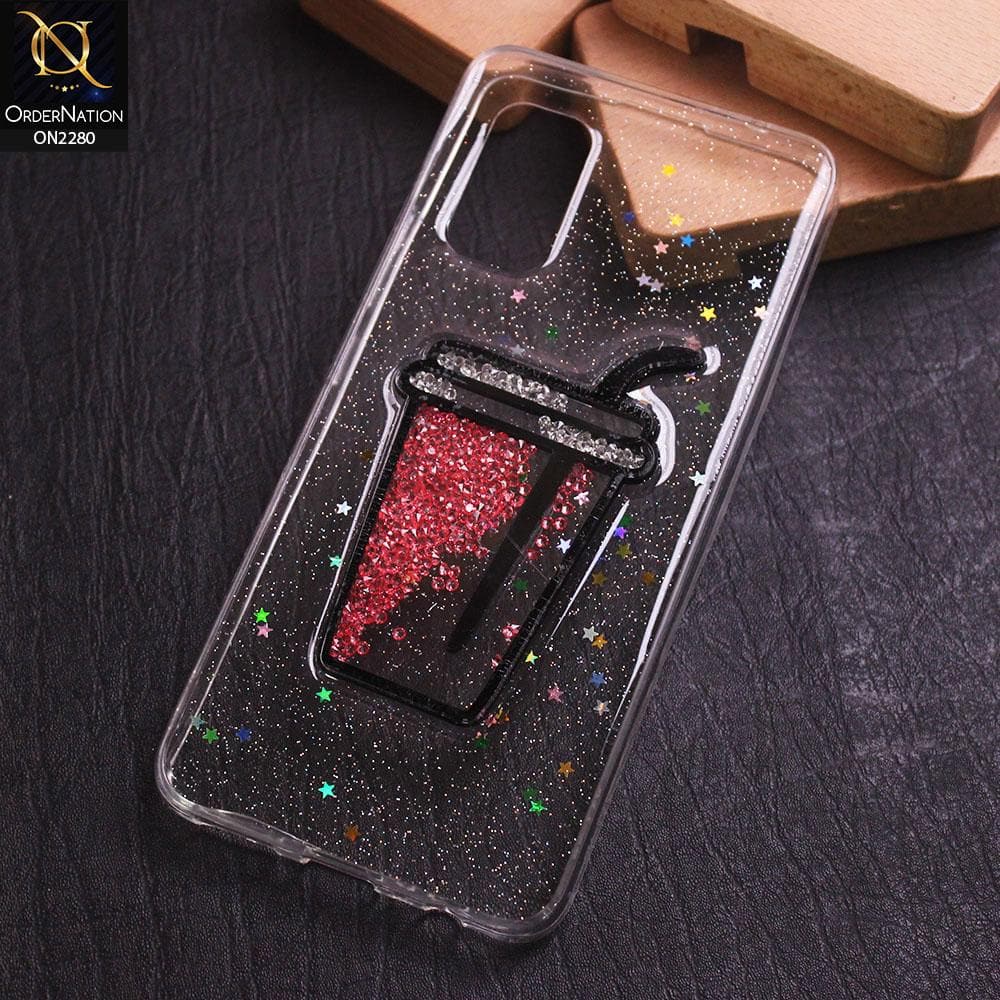 Vivo V17 Cover - Design 4 - New 3D Transparent Glitter Case