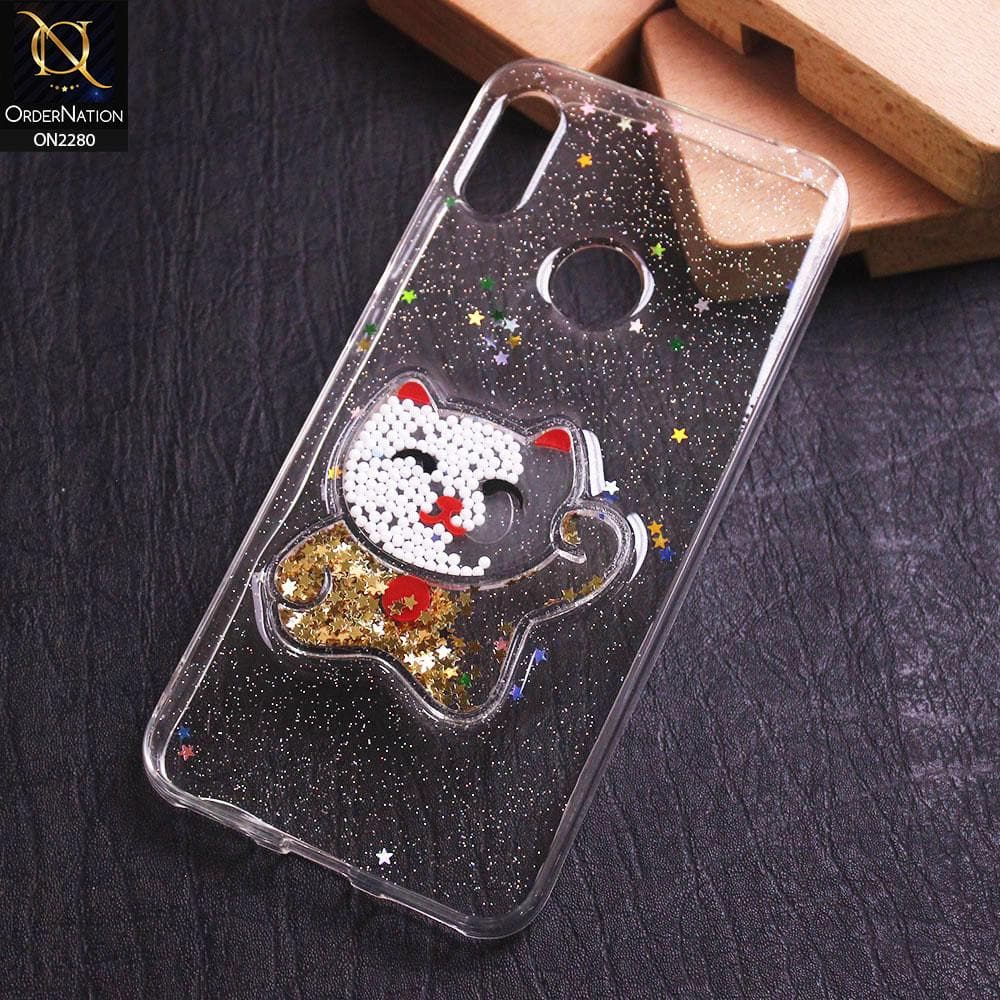 Huawei Huawei Y6s 2019Cover - Design 2 - New 3D Transparent Glitter Case