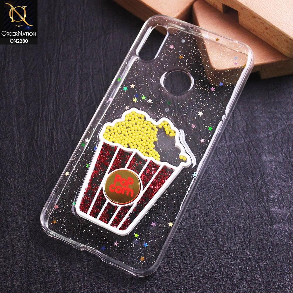 Huawei Huawei Y6s 2019Cover - Design 5 - New 3D Transparent Glitter Case