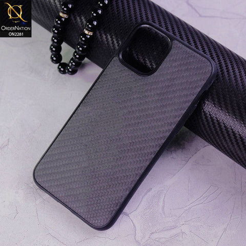 iPhone 11 Pro Cover - Black - New Carbon Fiber Style Back Soft TPU Case
