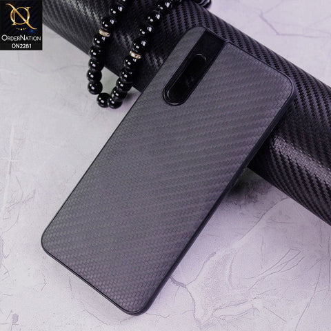 Vivo V15 Pro Cover - Black - New Carbon Fiber Style Back Soft TPU Case
