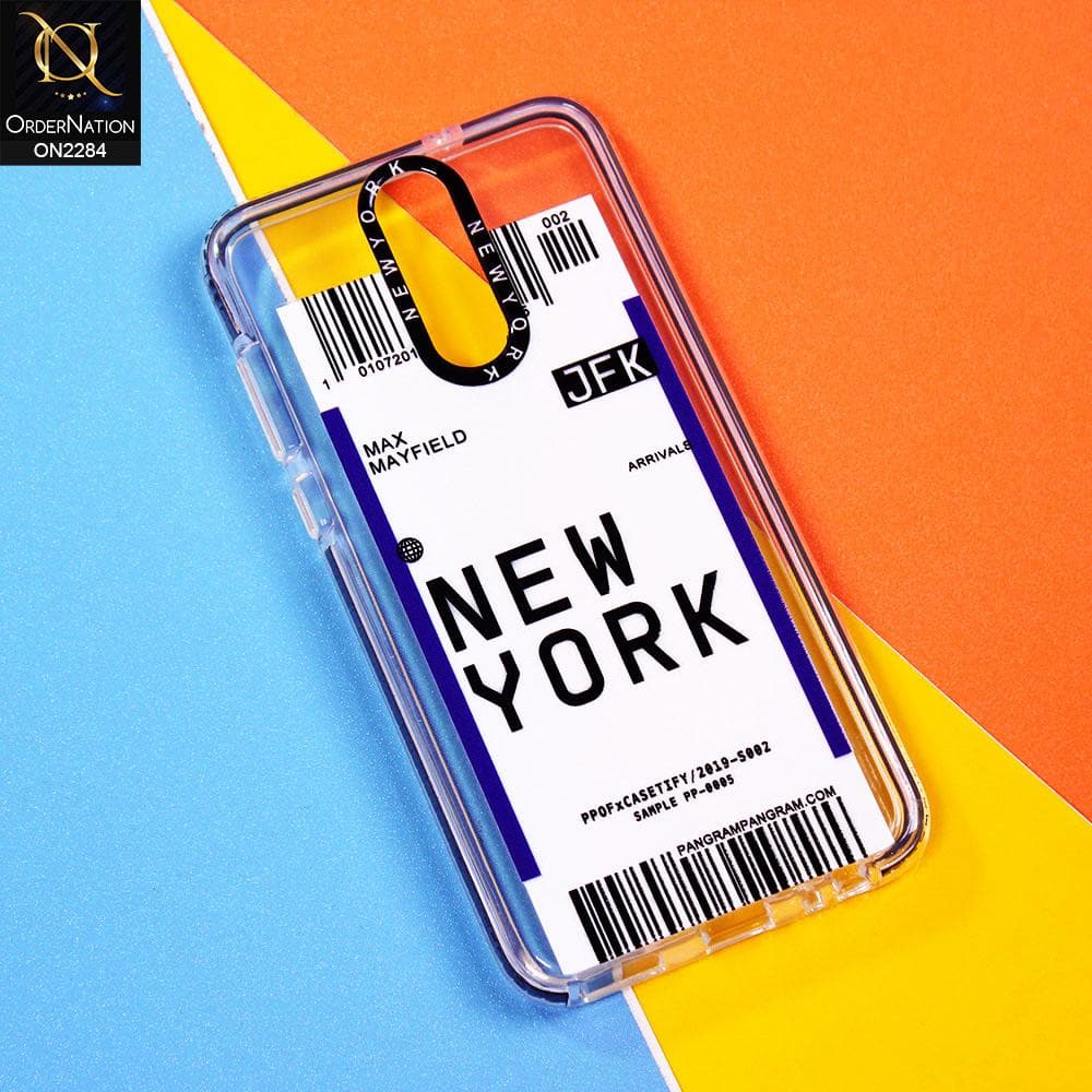 Huawei Mate 10 Lite Cover - Design 2 - V2 Trendy City Travel Pane Strip Bar Code Style Case