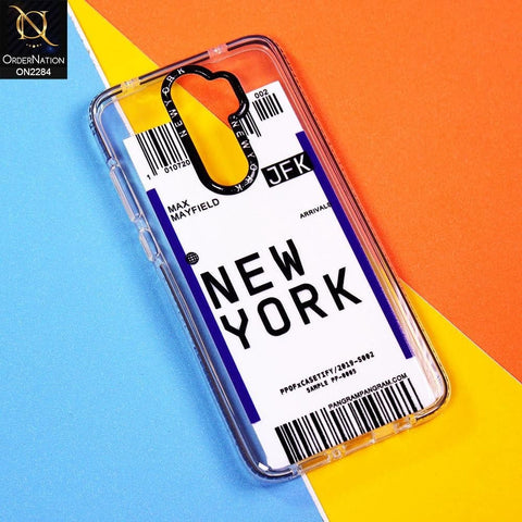 Xiaomi Redmi Note 8 Pro Cover - Design 2 - V2 Trendy City Travel Pane Strip Bar Code Style Case