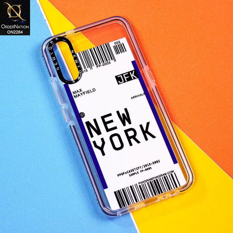Vivo S1 Cover - Design 2 - V2 Trendy City Travel Pane Strip Bar Code Style Case
