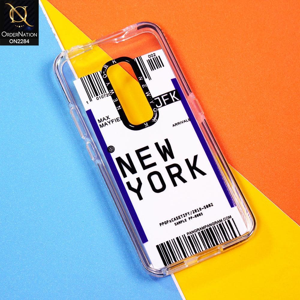 Vivo V17 Pro Cover - Design 2 - V2 Trendy City Travel Pane Strip Bar Code Style Case