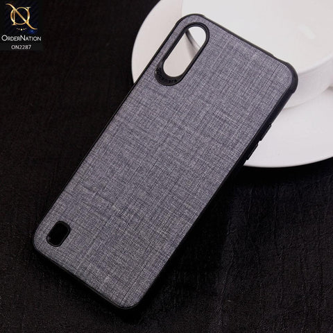 Samsung Galaxy A01 Cover - Design 3 - Fabric Look Style Soft Classic Case