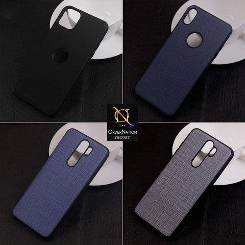 Realme 5 Pro Cover - Design 3 - Fabric Look Style Soft Classic Case