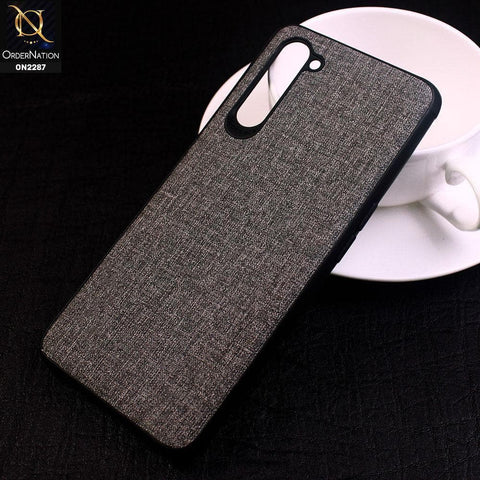 Oppo A91 Cover - Design 3 - Fabric Look Style Soft Classic Case