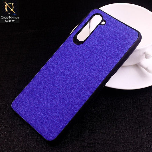 Oppo A91 Cover - Design 7 - Fabric Look Style Soft Classic Case