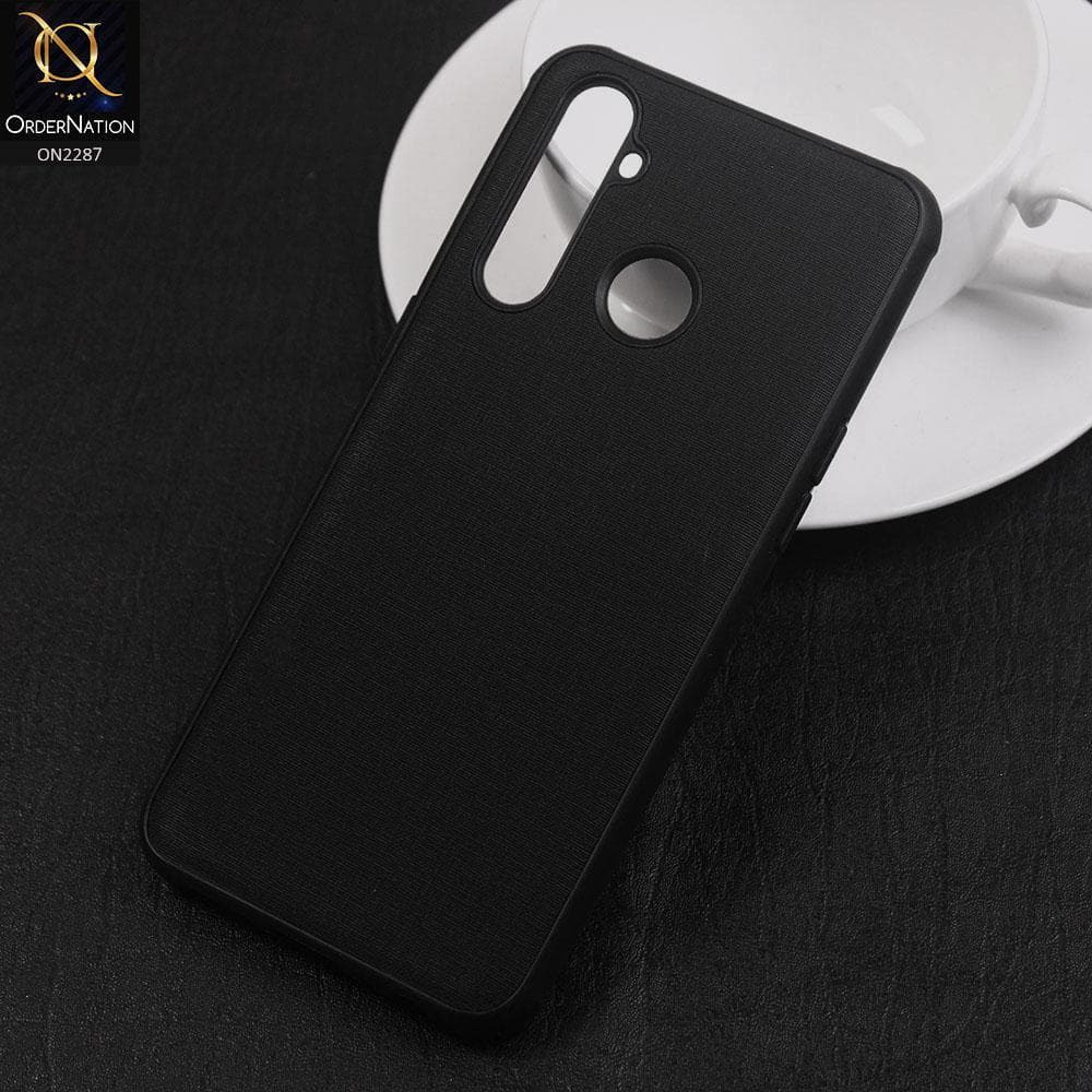 Realme 5 Pro Cover - Design 1 - Fabric Look Style Soft Classic Case