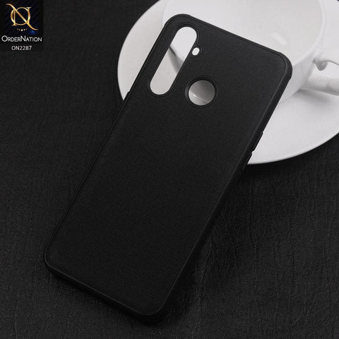 Realme 5 Pro Cover - Design 1 - Fabric Look Style Soft Classic Case