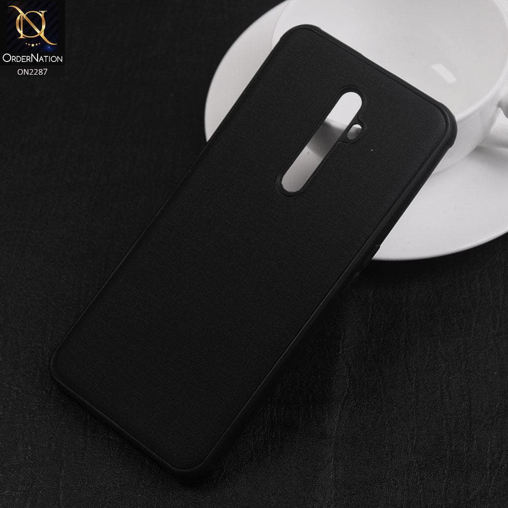 Oppo Reno 2F Cover - Design 1 - Fabric Look Style Soft Classic Case
