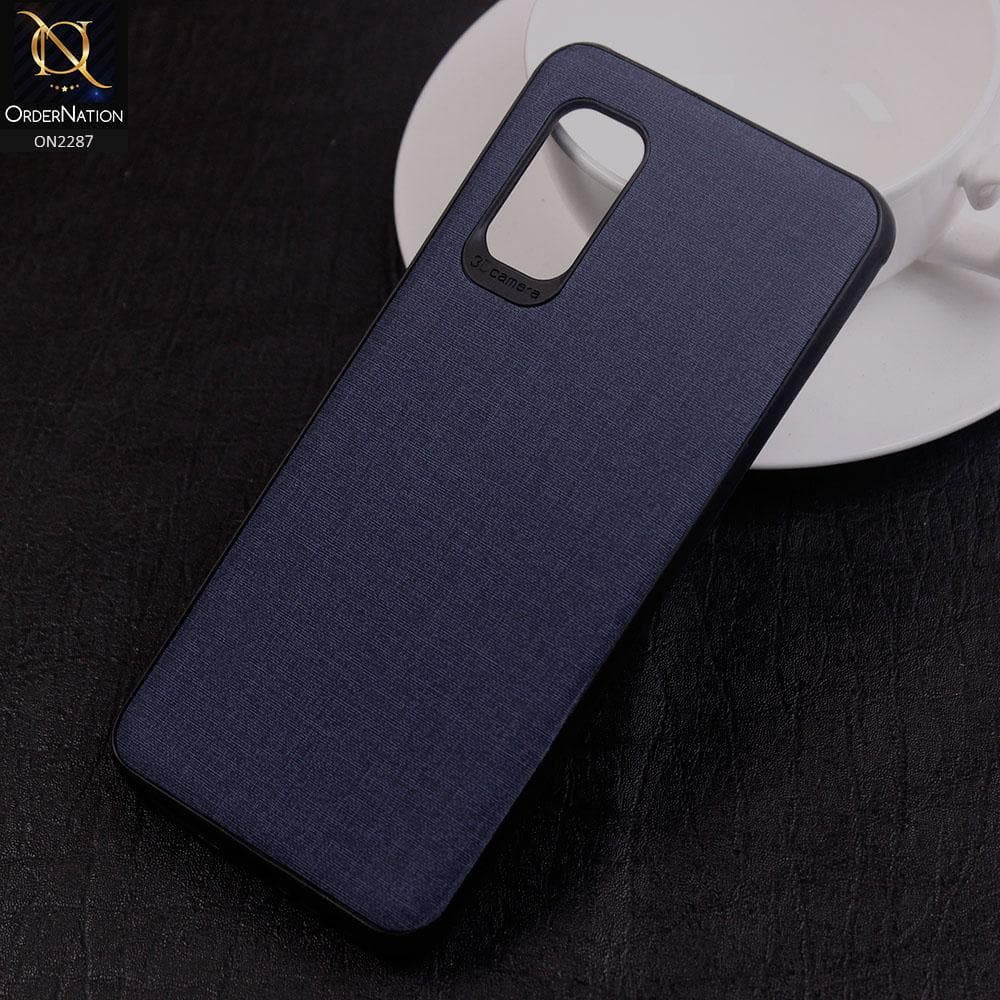 Vivo V19 Neo Cover - Design 2 - Fabric Look Style Soft Classic Case