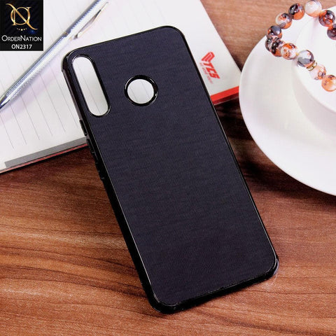 Tecno Camon 12 Cover - Black - Electroplating Shiny Border Leather Texture Soft Case