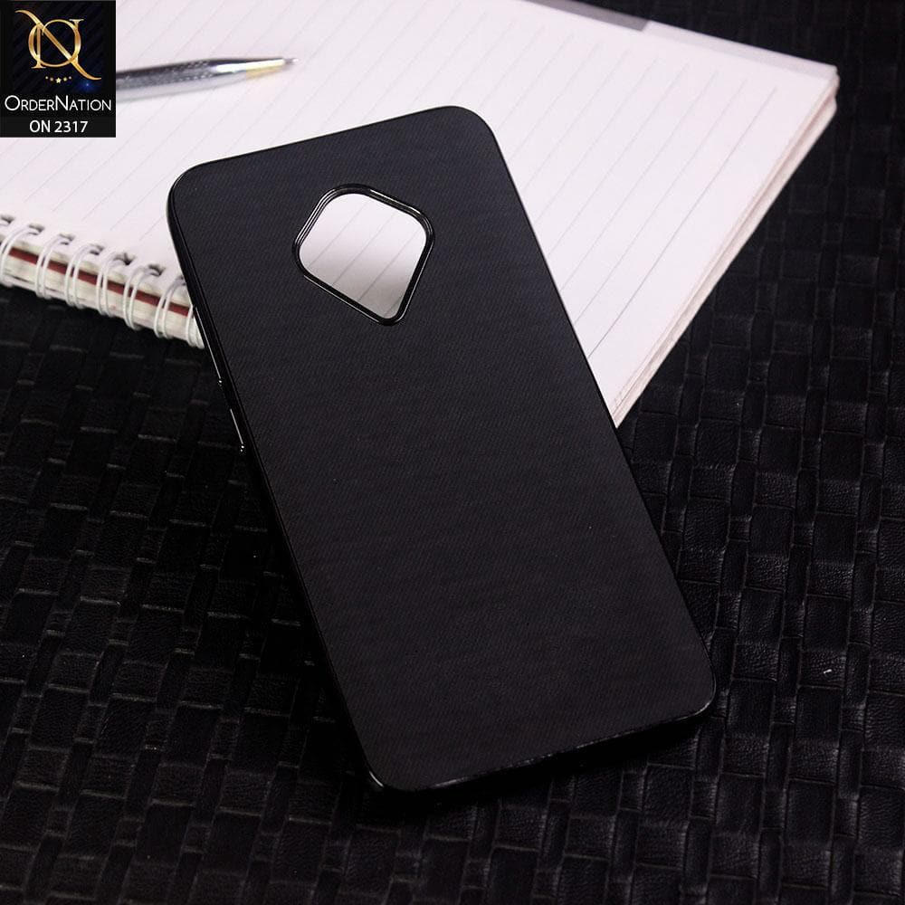Vivo Y51 (2020 September) Cover - Black - Electroplating Shiny Border Leather Texture Soft Case