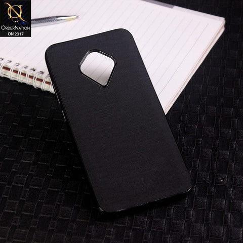 Vivo Y51 (2020 September) Cover - Black - Electroplating Shiny Border Leather Texture Soft Case