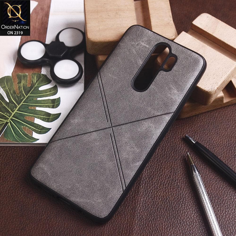Xiaomi Redmi Note 8 Pro Cover - Gray - New Style Leather Texture Soft Case