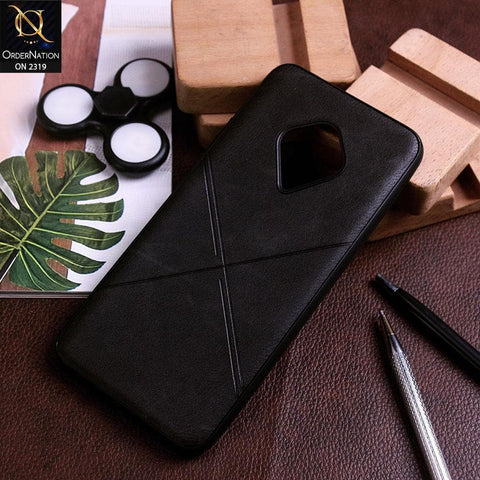 Vivo Y51 (2020 September) Cover - Black - New Style Leather Texture Soft Case