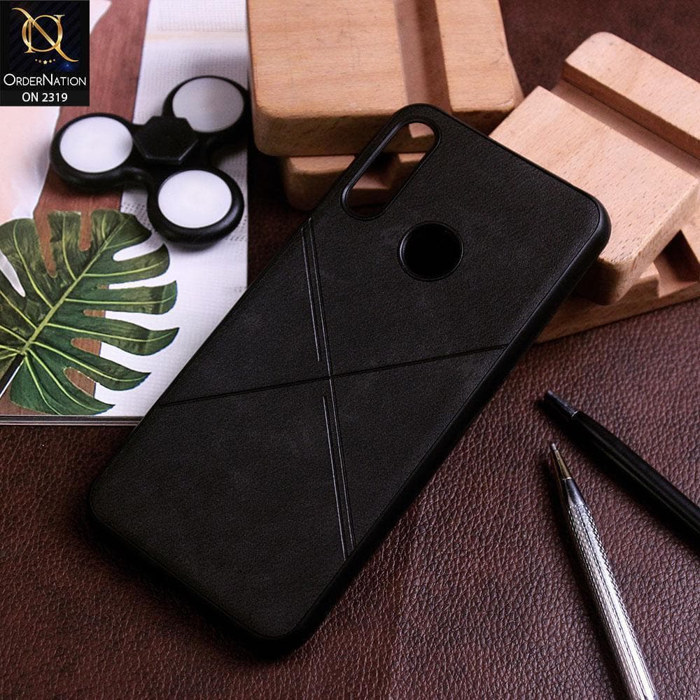 Huawei Y6s 2019 Cover - Black - New Style Leather Texture Soft Case