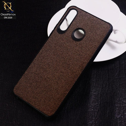 Tecno Camon 12 Air Cover - Brown - Jeans Texture Series Soft Case
