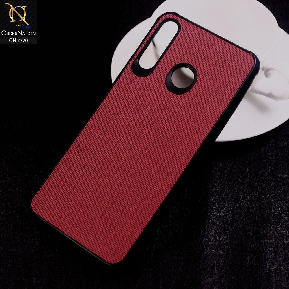 Tecno Camon 12 Air Cover - Red - Jeans Texture Series Soft Case