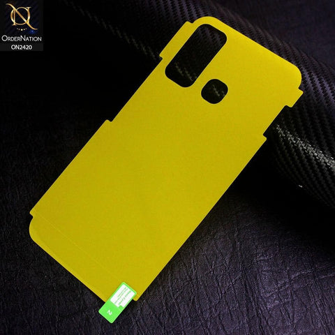 Infinix Hot 9 Protector - Transparent Hydro Jell Skin Film Unbreakable Back Protector Sheet