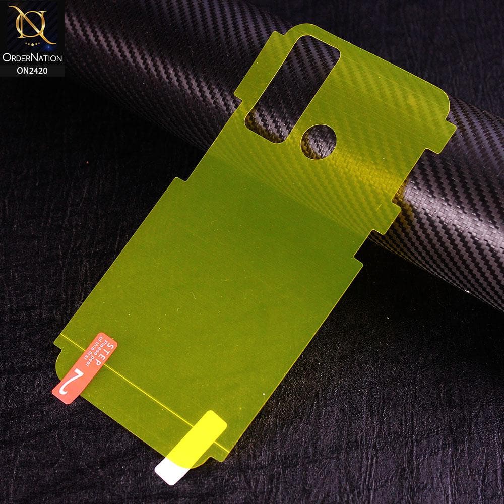 Tecno Pouvoir 4 Pro Protector Cover - Transparent Hydro Jell Skin Film Unbreakable Back Protector Sheet