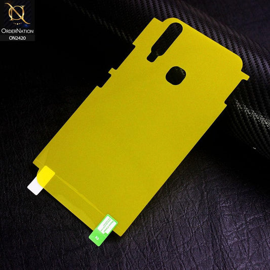 Vivo Y12 Protector - Transparent Hydro Jell Skin Film Unbreakable Back Protector Sheet
