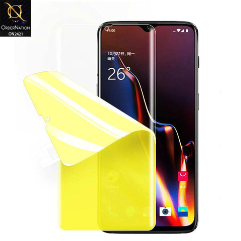 Realme 3 Pro Cover - Protector - Transparent Hydro Jell Skin Film Unbreakable Front Protector Sheet
