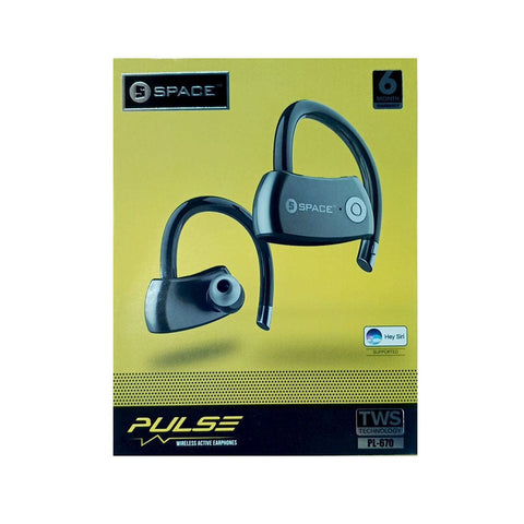 Black - Space Pulse PL-670 - True Wireless Active Earphones