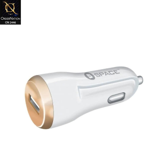 Car Charger CC-170 - White - Space Adaptive Fast Car Charger 2.4A