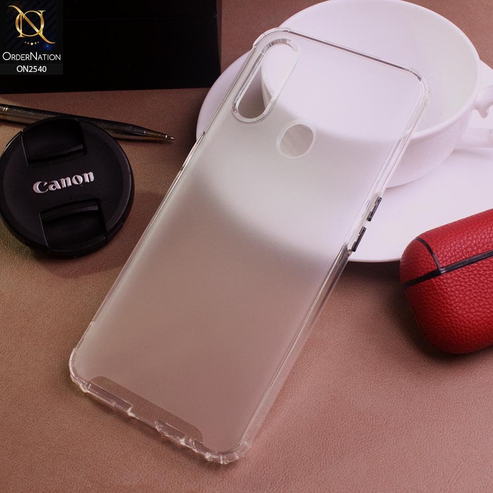 Oppo A8 Cover - White - Candy Assorted Color Soft Semi-Transparent Case