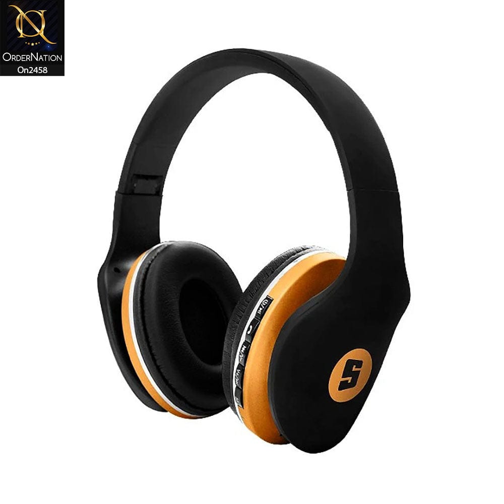 Wireless Headphone - Black - Space Rockstar Foldable Wireless Premier On-Ear Headphones RS-605
