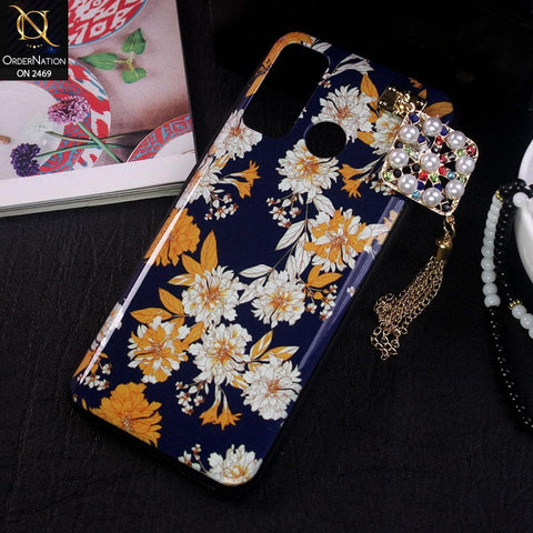 Infinix Hot 9 Cover - Design 5 - Stylish Flower Pattern Hard Sheel Case