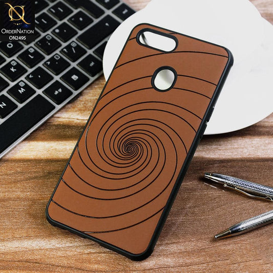 Oppo A5 Cover - Brown - New Stylish Spiral Ring Leather Texture Soft Case