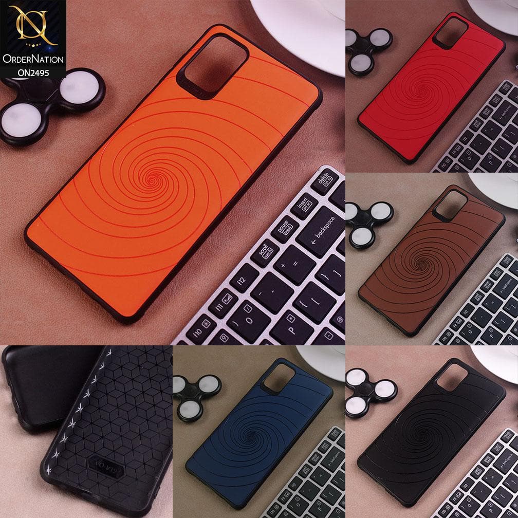 Infinix Hot 8 Cover - Black - New Stylish Spiral Ring Leather Texture Soft Case