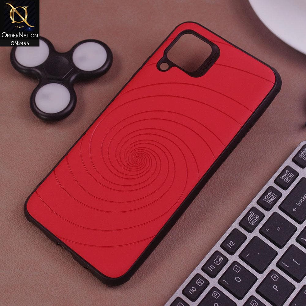 Huawei P40 lite Cover - Red - New Stylish Spiral Ring Leather Texture Soft Case