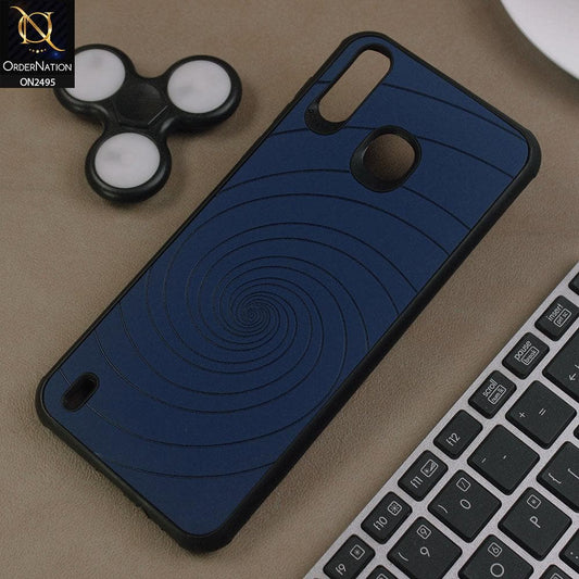 Infinix Smart 4 Cover - Blue - New Stylish Spiral Ring Leather Texture Soft Case