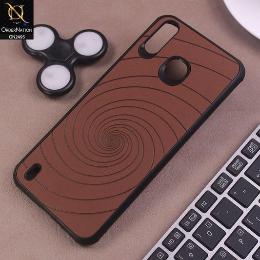 Infinix Smart 4 Cover - Brown - New Stylish Spiral Ring Leather Texture Soft Case