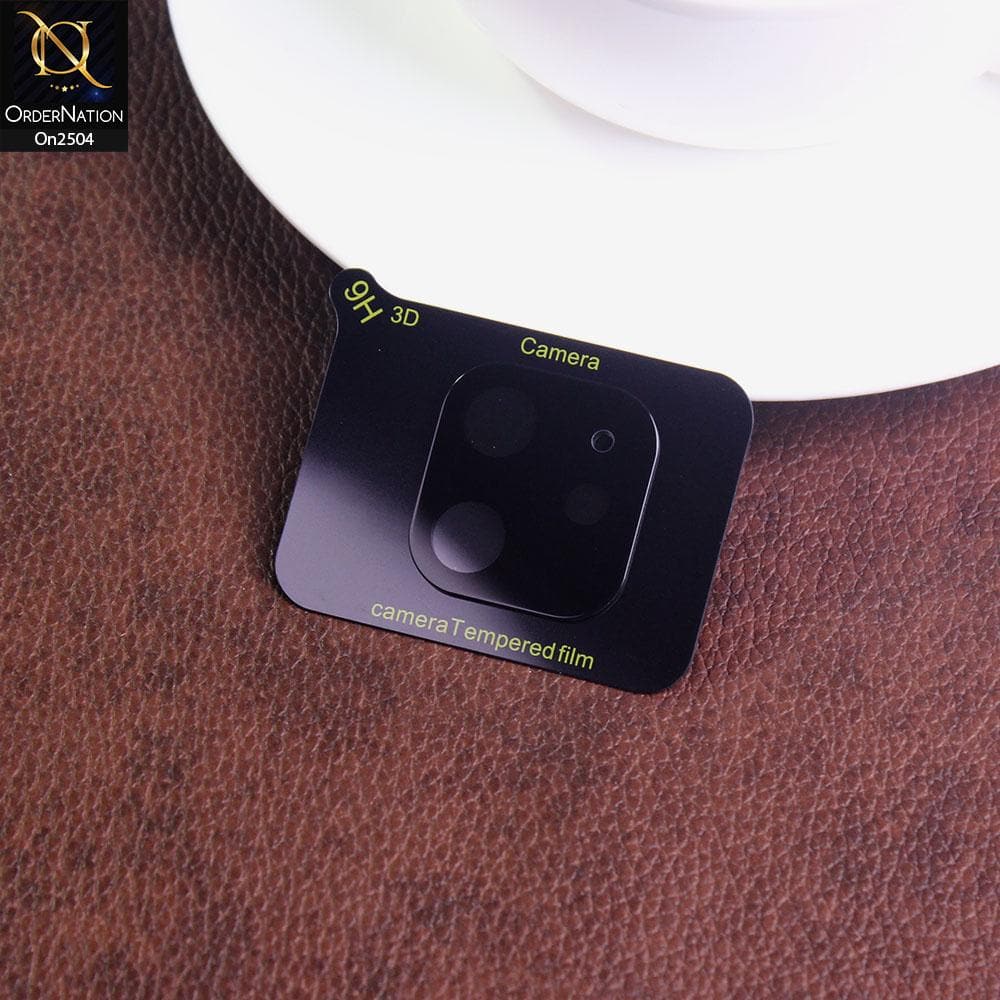 iPhone 12 - Black - 9H Ultra Thin Scratch-Resistant Camera Lens Glass Protector