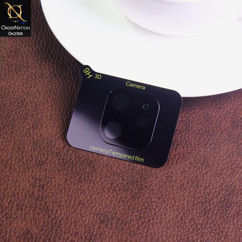 iPhone 12 - Black - 9H Ultra Thin Scratch-Resistant Camera Lens Glass Protector