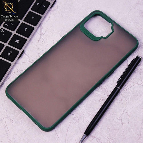 Oppo A93 Cover - Dark Green - New Semi Tranparent Color Borders Matte Hard PC Protective Case
