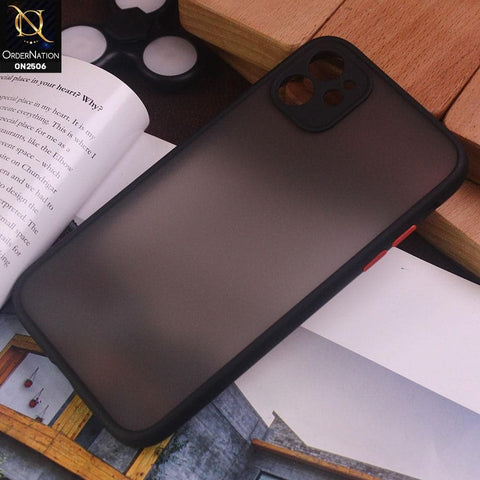 iPhone 11 Cover - Black - New Semi Tranparent Color Borders Matte Hard PC Protective Case
