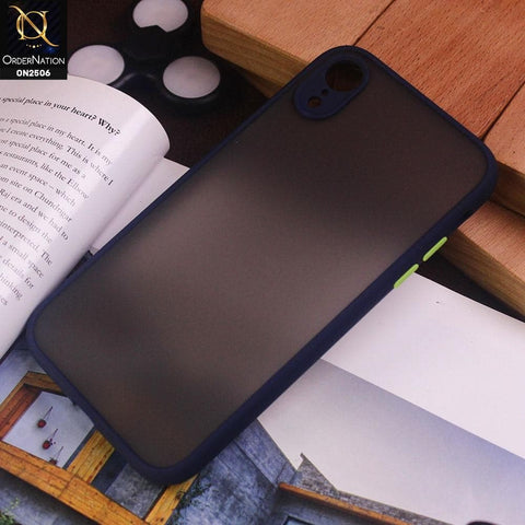 iPhone XR Cover - Blue - New Semi Tranparent Color Borders Matte Hard PC Protective Case