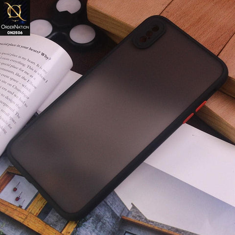 iPhone XS Max Cover - Black - New Semi Tranparent Color Borders Matte Hard PC Protective Case