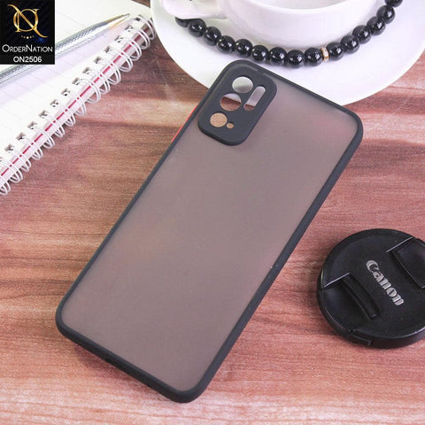Xiaomi Redmi Note 10 5G Cover - Black - New Semi Tranparent Color Borders Matte Hard PC Protective Case