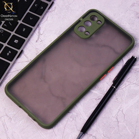 Oppo Reno 4 Cover - Light Green - New Semi Tranparent Color Borders Matte Hard PC Protective Case